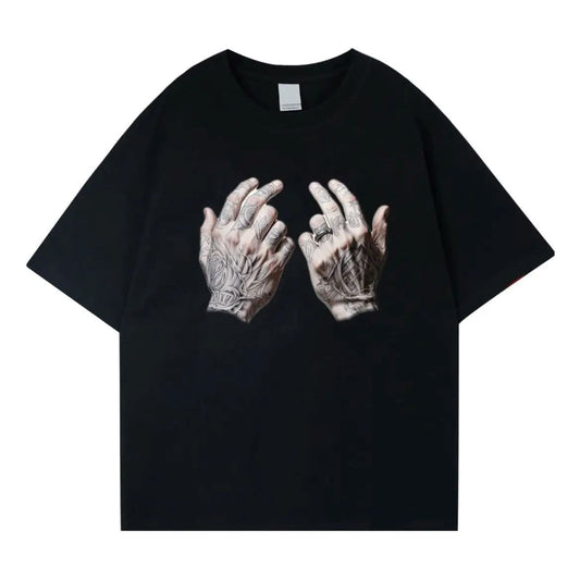 Summer Tattoo Hands Printing T-shirt - My Store